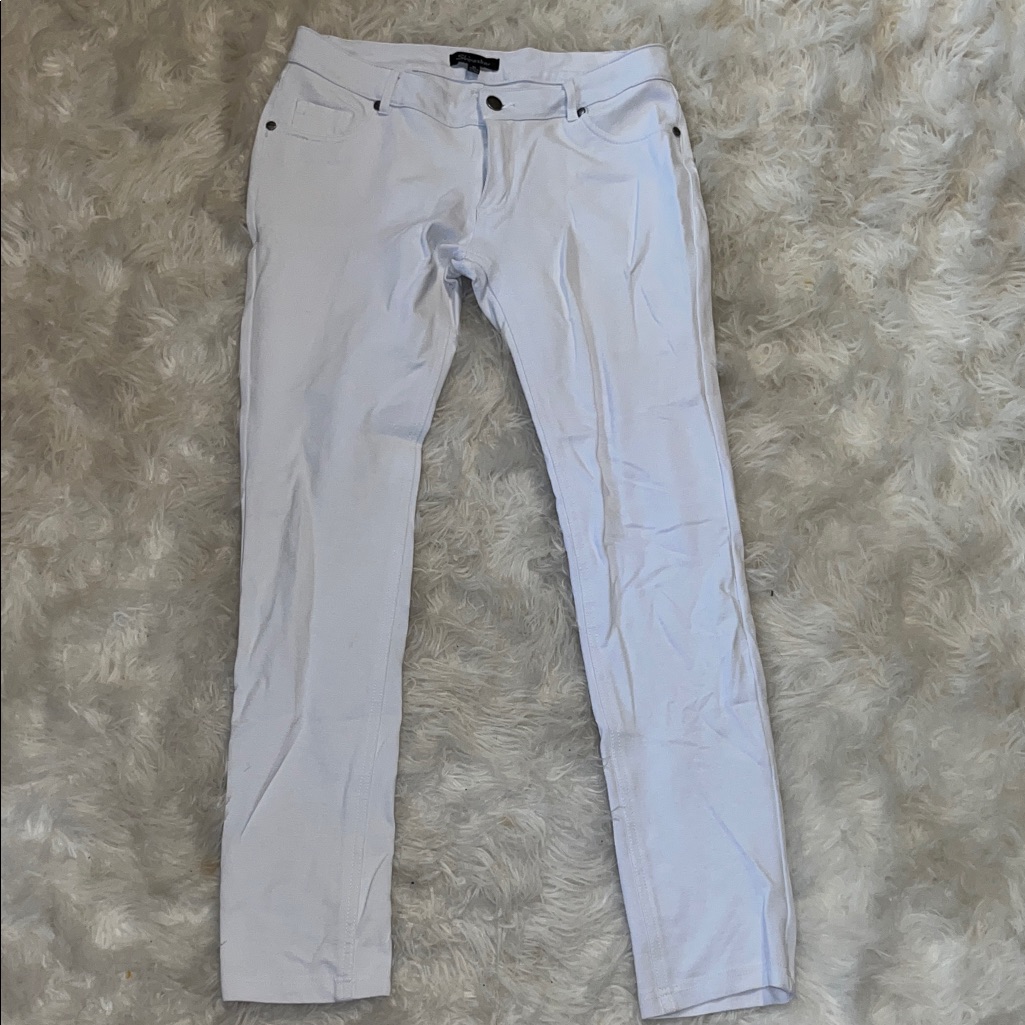 Shinestar White Skinny Jeans - Clean Mid-Rise Stretch